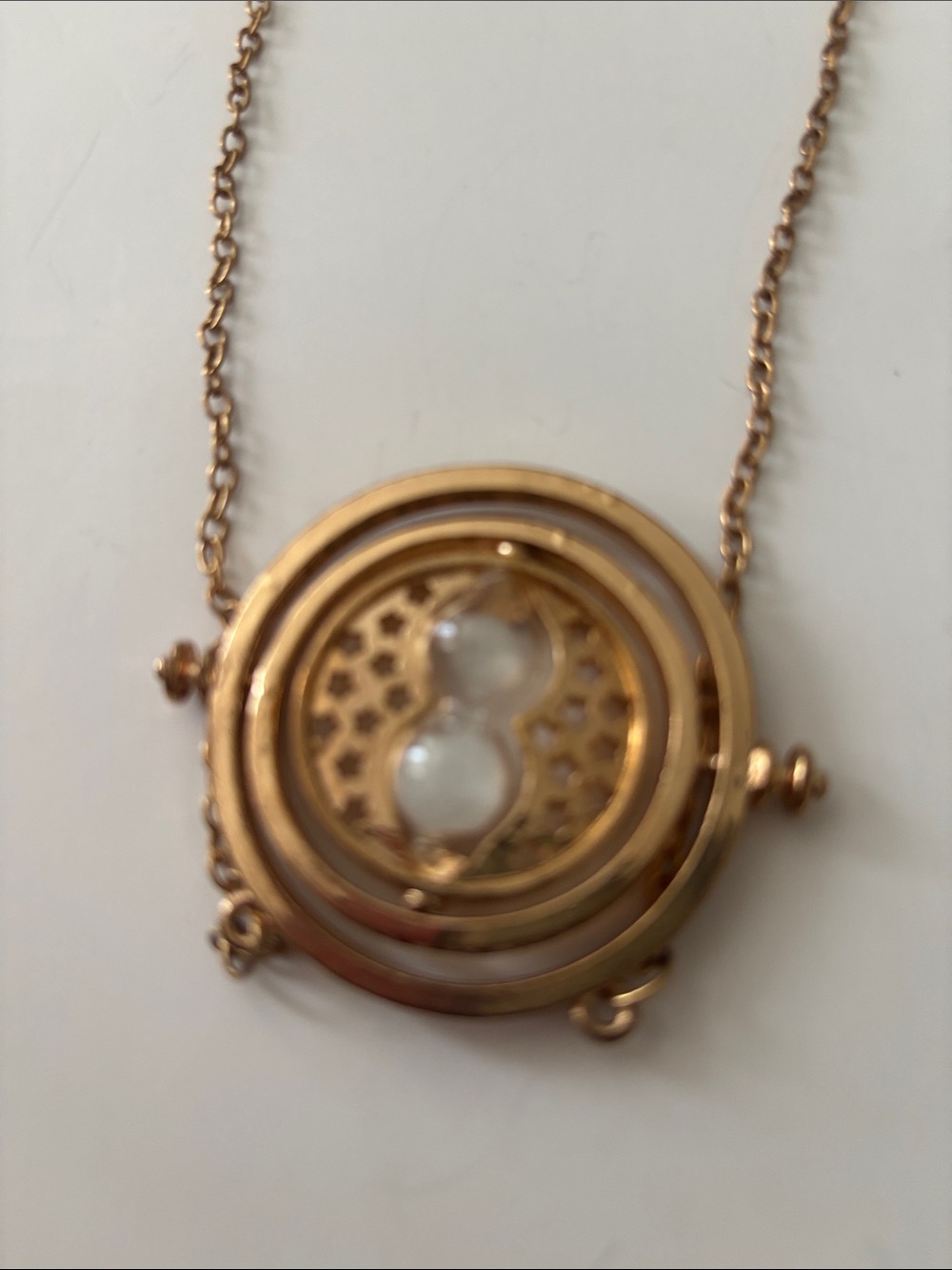Gold-Tone Hourglass Pendant Necklace - Women's Gold Necklace - Picture 4 of 6